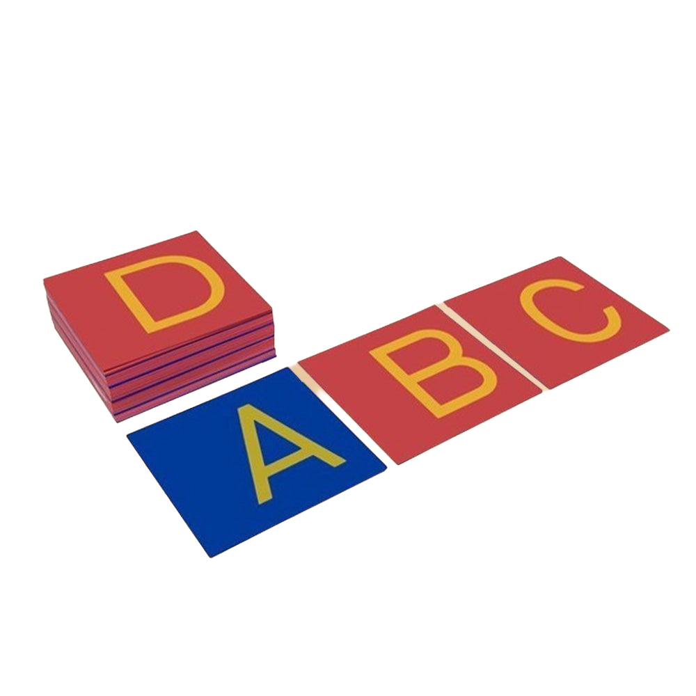 Uppercase Sandpaper Letters Set with Color-Coded Boards