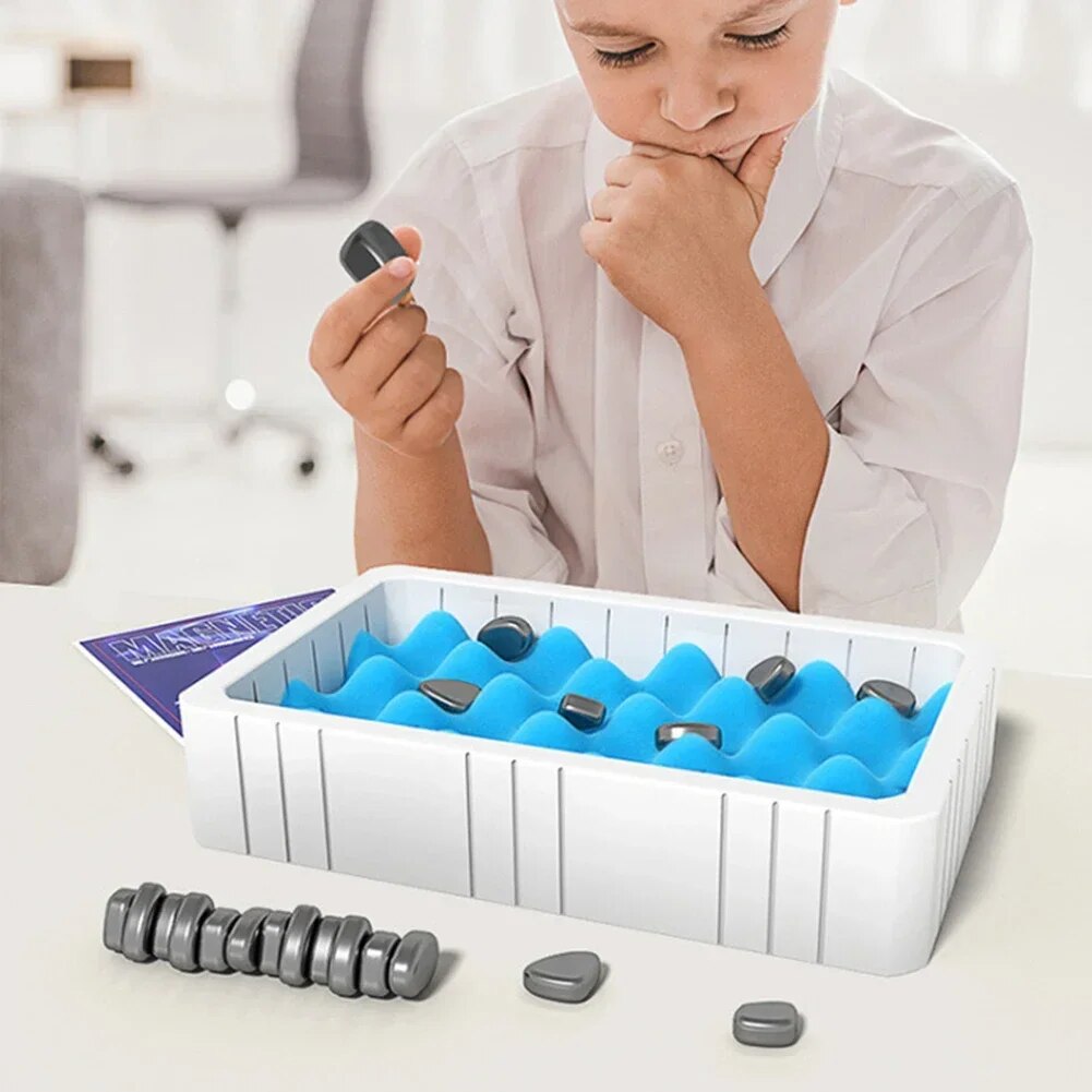 Magnetic Set With Rope Box And Puzzle Challenge Game for Kids