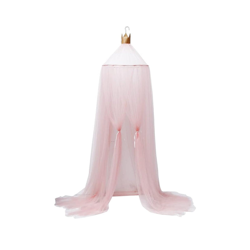 Round Crib Canopy with Dome Top, Mesh Curtain for Baby Nursery Decor