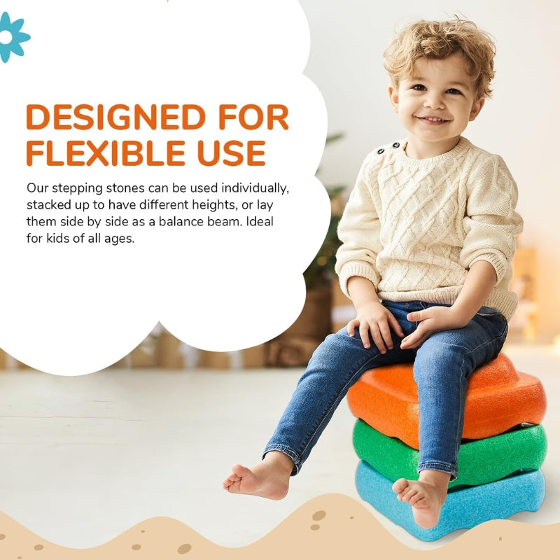 6 Piece Foam Balance Stepping Stones for Kids Sensory Coordination Toy