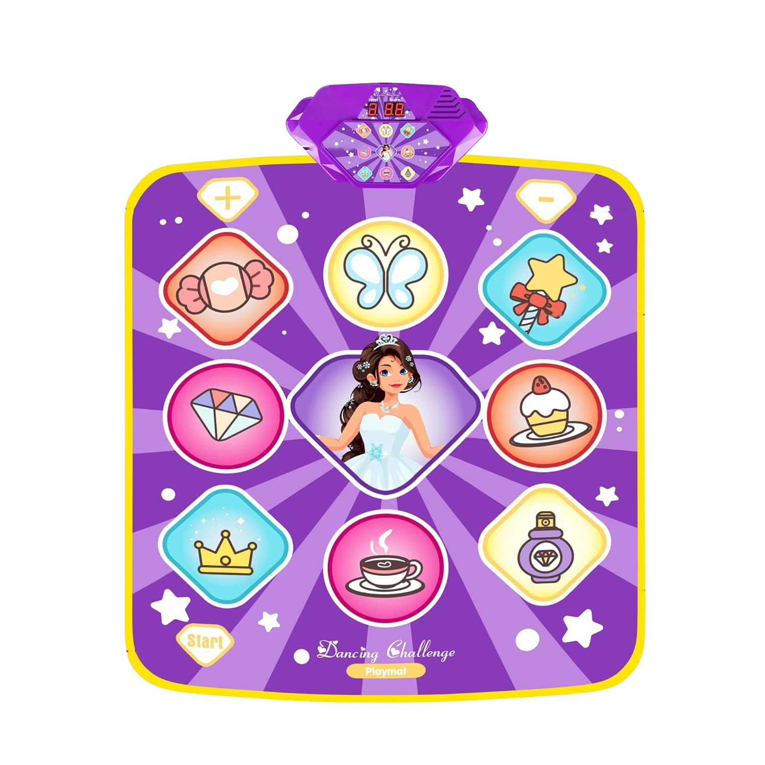 Light-Up Dance Mat for Kids Musical Step Game with 9 Patterns 5 Modes