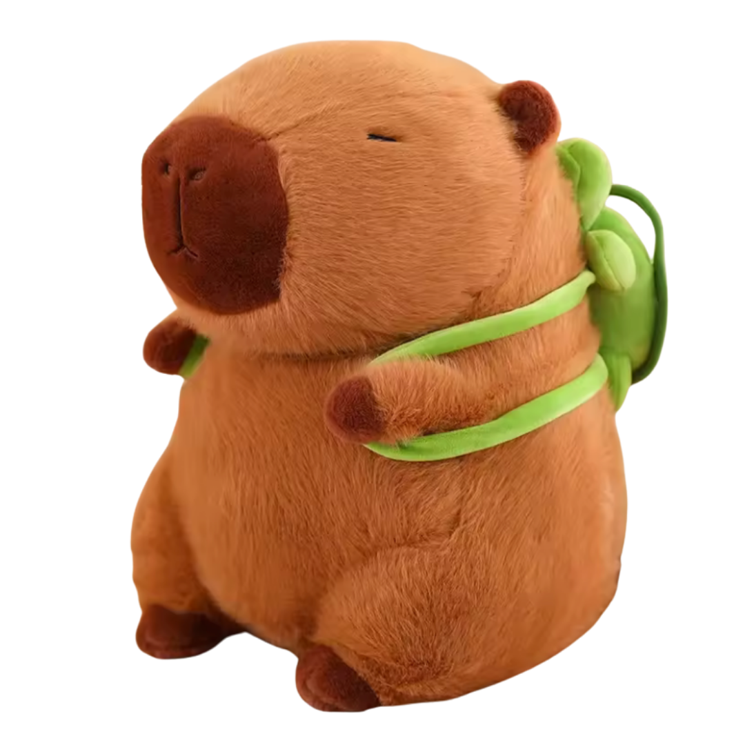 Capybara Plush Strawberry Hat or Turtle Backpack, Cotton 15.7 inches