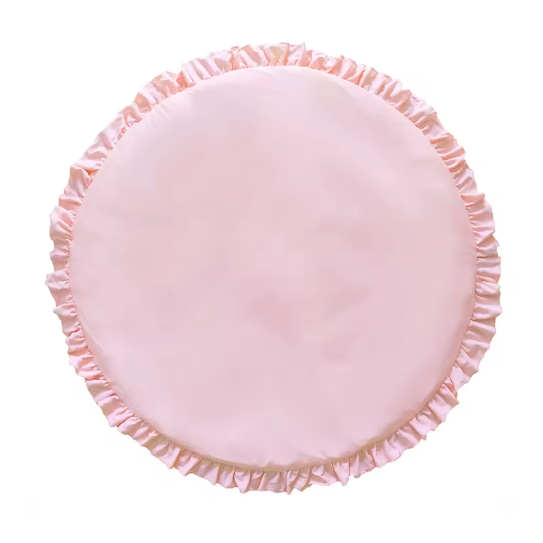 Round Cotton Play Tent Mat, Soft Nordic-Style Cushion for Kids’ Rooms