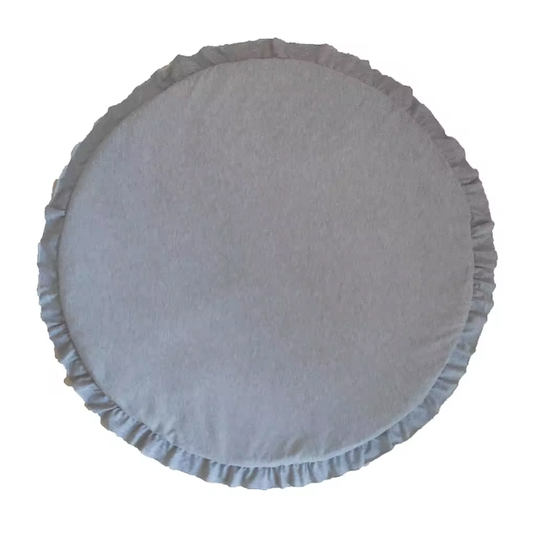 Round Cotton Play Tent Mat, Soft Nordic-Style Cushion for Kids’ Rooms
