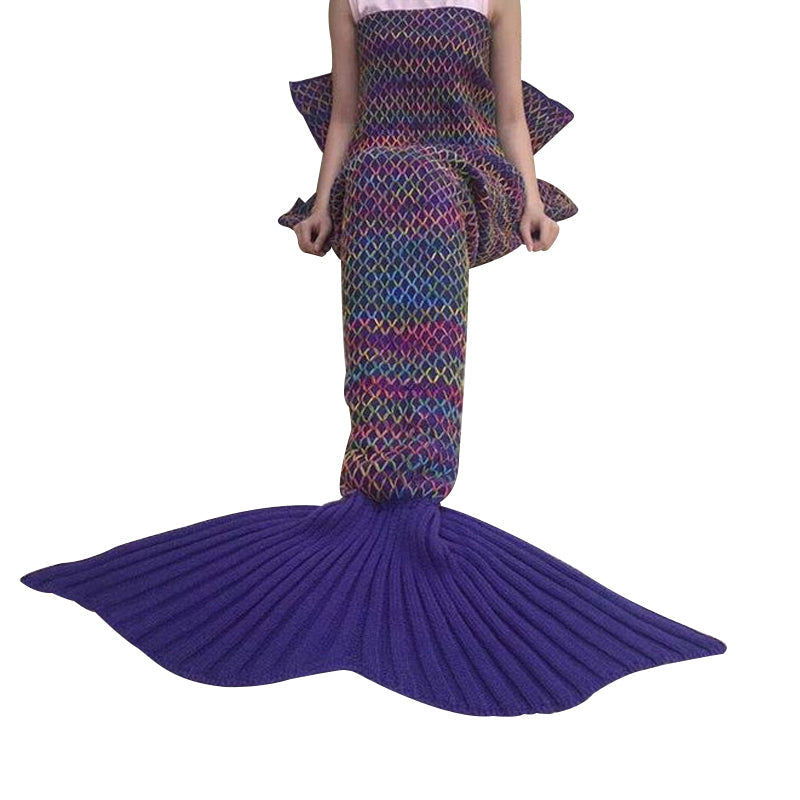 Mermaid Tail Blanket for Kids with Wiggle Room and Full Foot Coverage