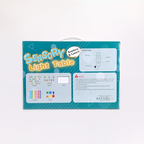 Sensory Light Table Set 148 Pieces for Learning, Letters & Numbers