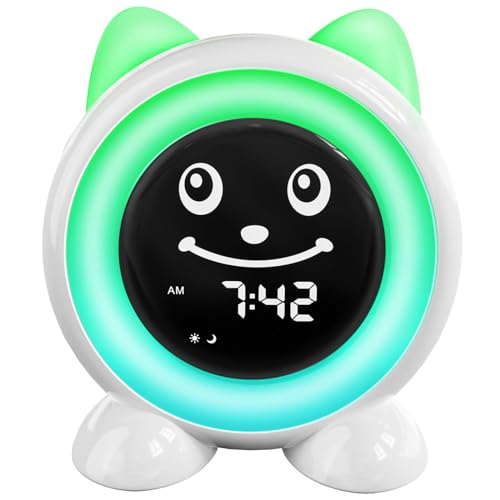 Kids Alarm Clock with Sleep Trainer, Night Light, and Nap Timer