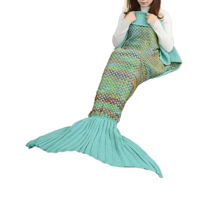 Mermaid Tail Blanket for Kids with Wiggle Room and Full Foot Coverage
