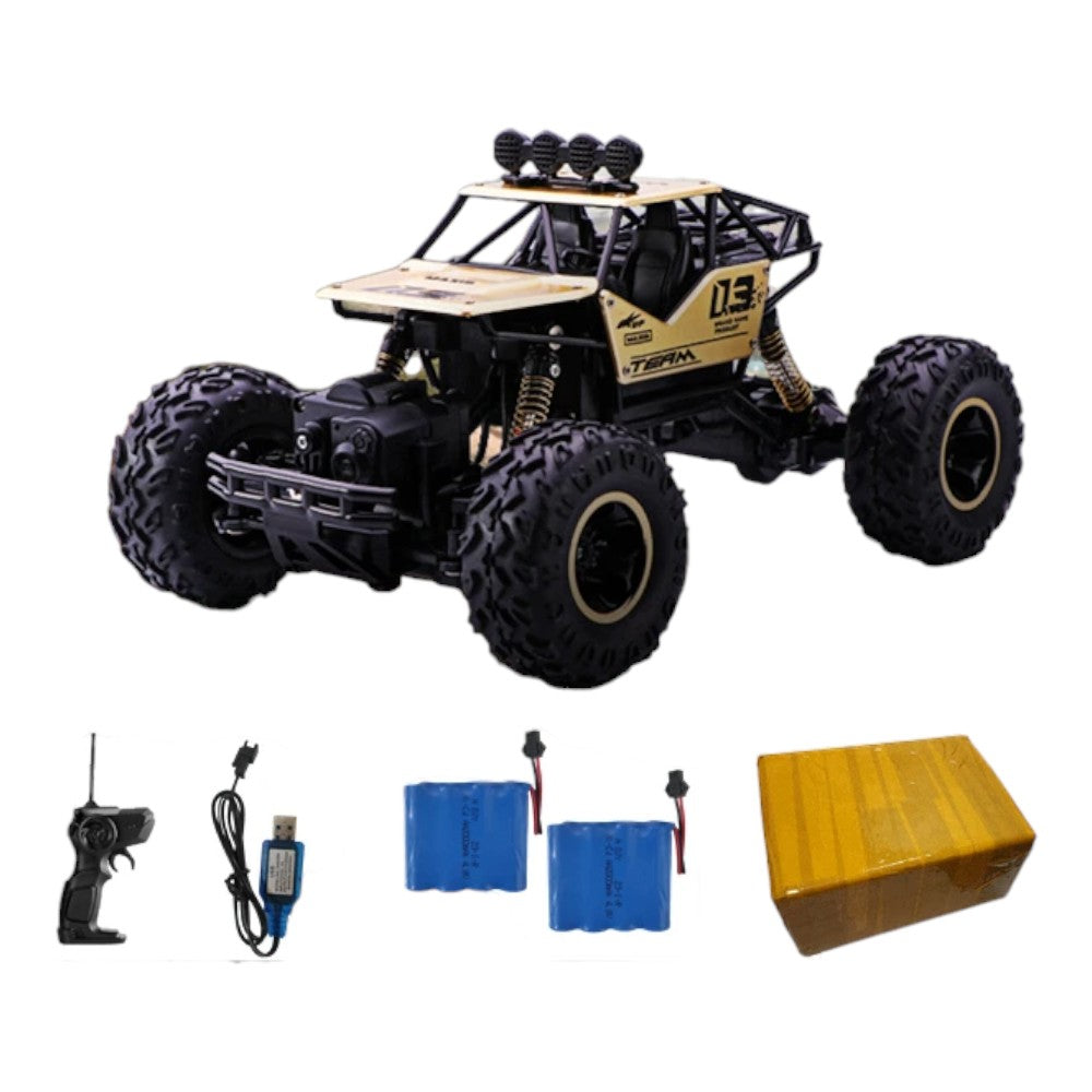 1:16 RC Truck – 2WD, Rechargeable, Mud Splatter Design, LED Lights