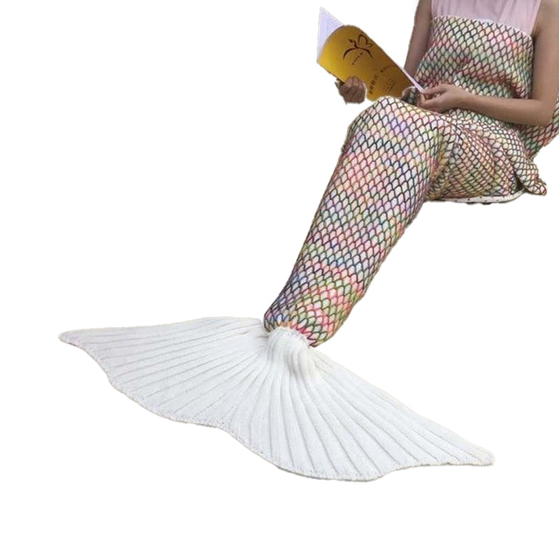 Mermaid Tail Blanket for Kids with Wiggle Room and Full Foot Coverage