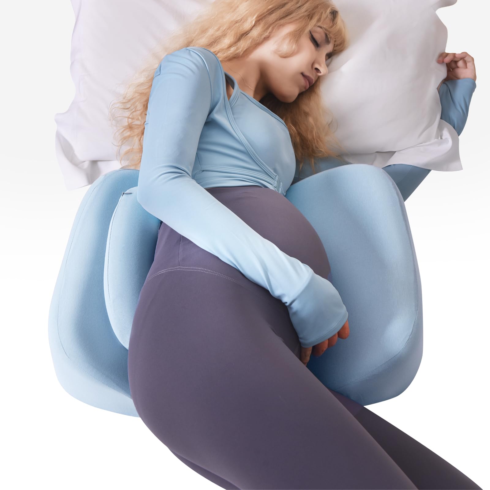 Memory Foam Pregnancy Pillow – Full-Body Support & Breathable Cover