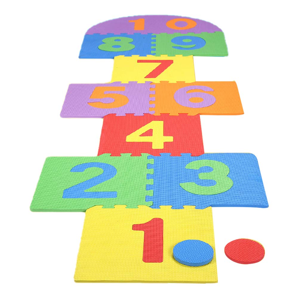 Hopscotch Play Mat with Interlocking EVA Foam Tiles