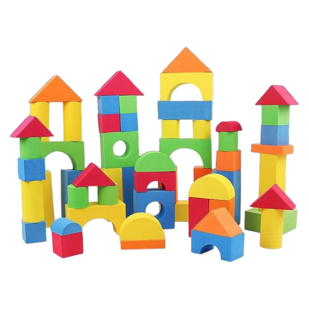 81 Foam Blocks for Toddlers Stackable, Water-Resistant & Puzzle Play