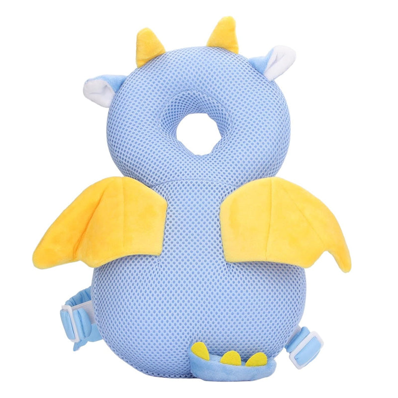 Adjustable Baby Head Protector with Soft Padding and Animal Design
