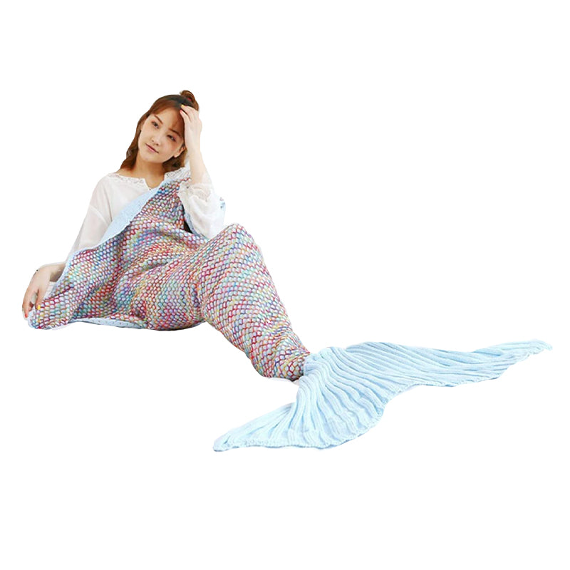 Mermaid Tail Blanket for Kids with Wiggle Room and Full Foot Coverage