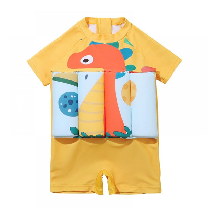 Children's Swimsuit with Removable Floats, One-Piece Rash Guard