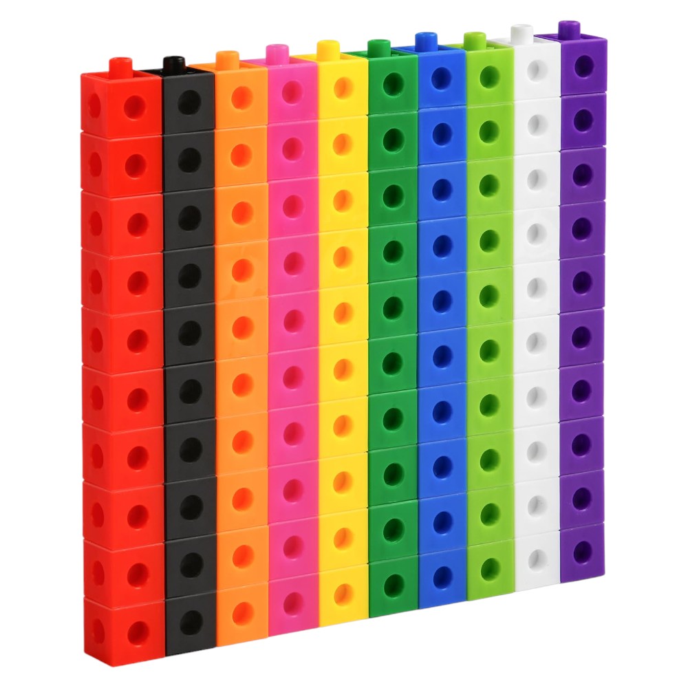 Stackable Math Cubes Counting, Sorting & Number Learning Blocks 3+