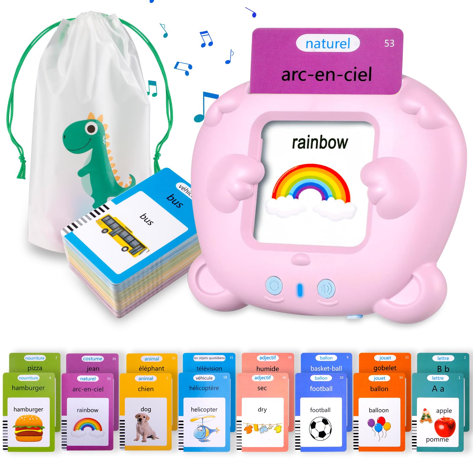 Talking Flash Cards for Bilingual Learning with Music and Games