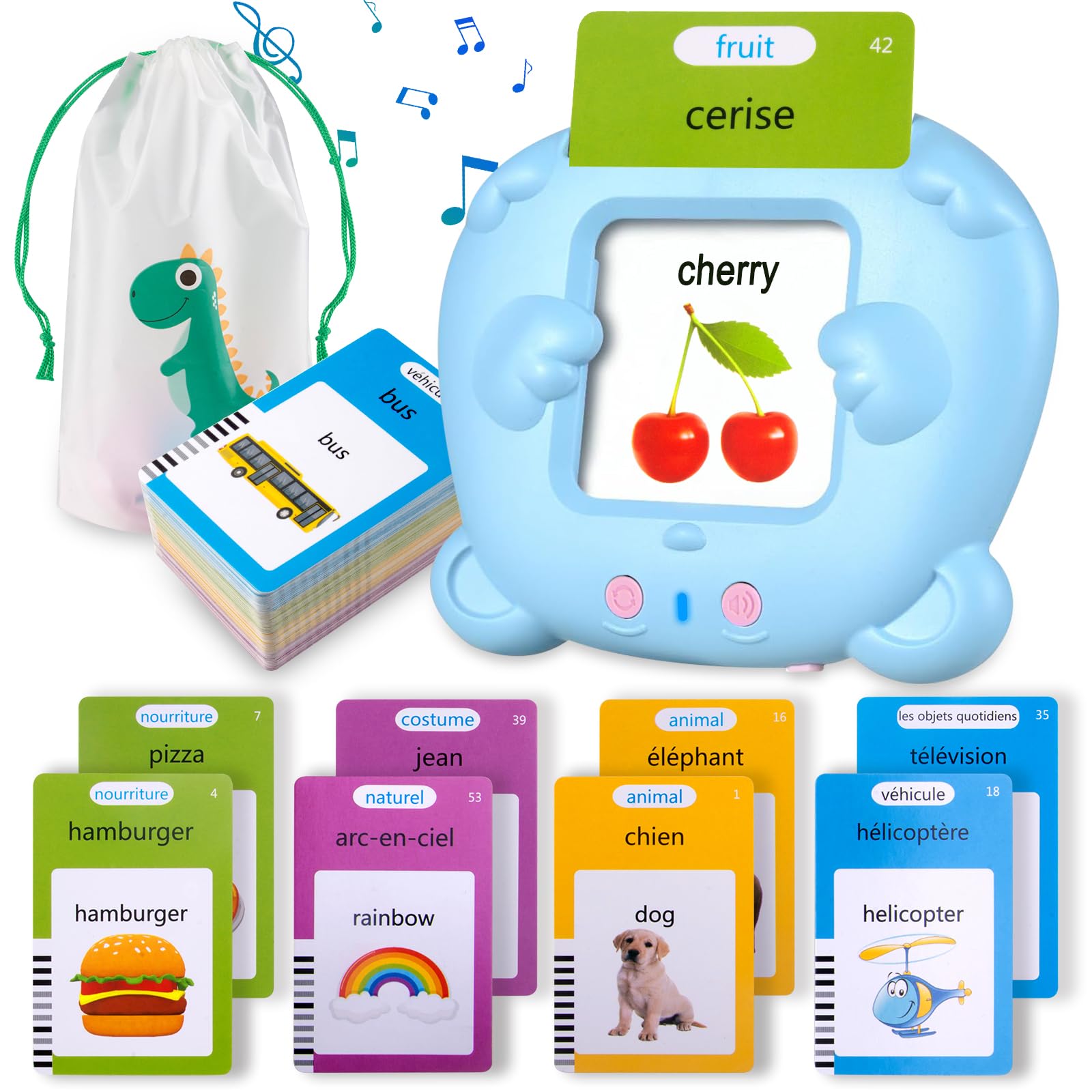 Talking Flash Cards for Bilingual Learning with Music and Games