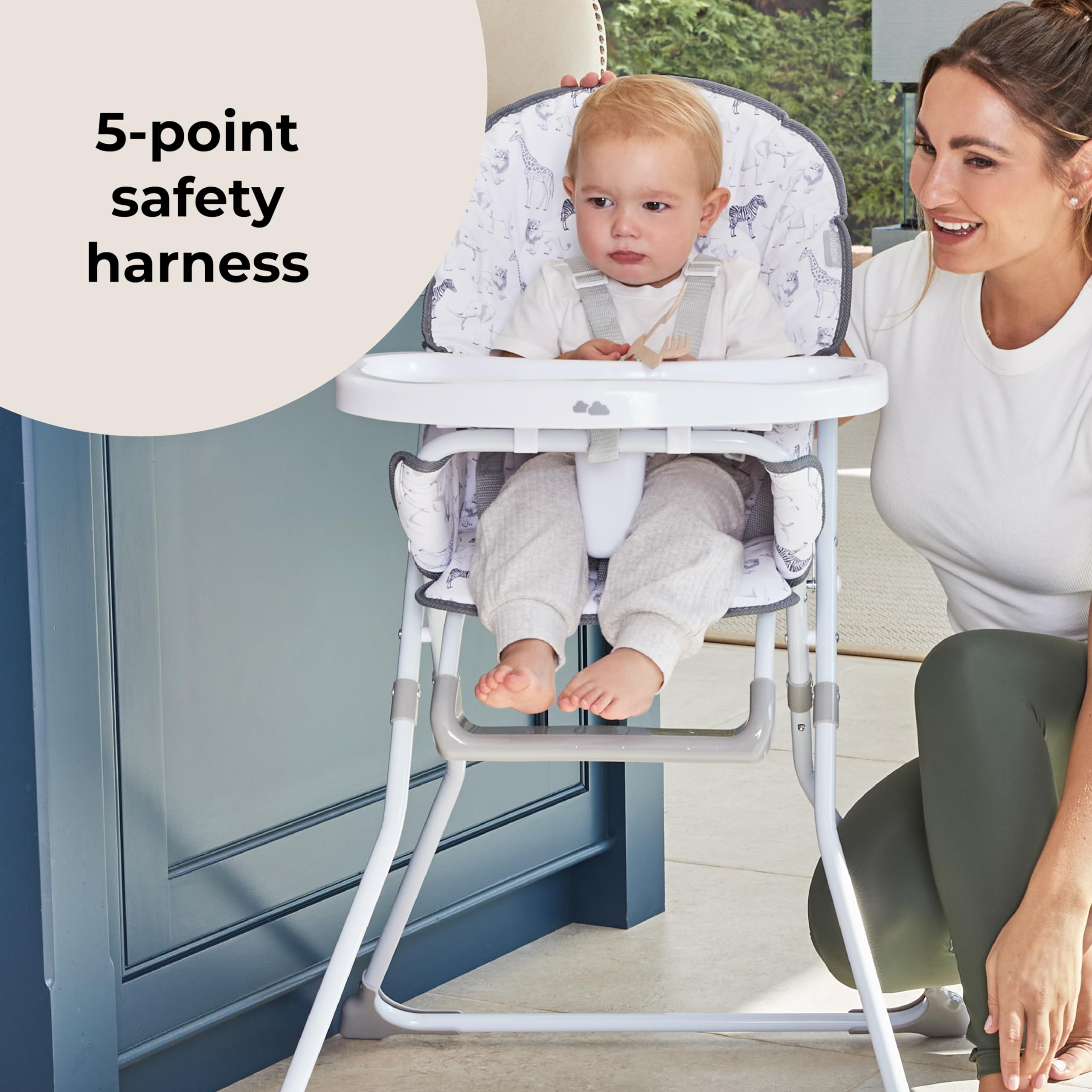 Ultra-Light Foldable Highchair Tray Cup Holder, for Toddlers 6M-3Y