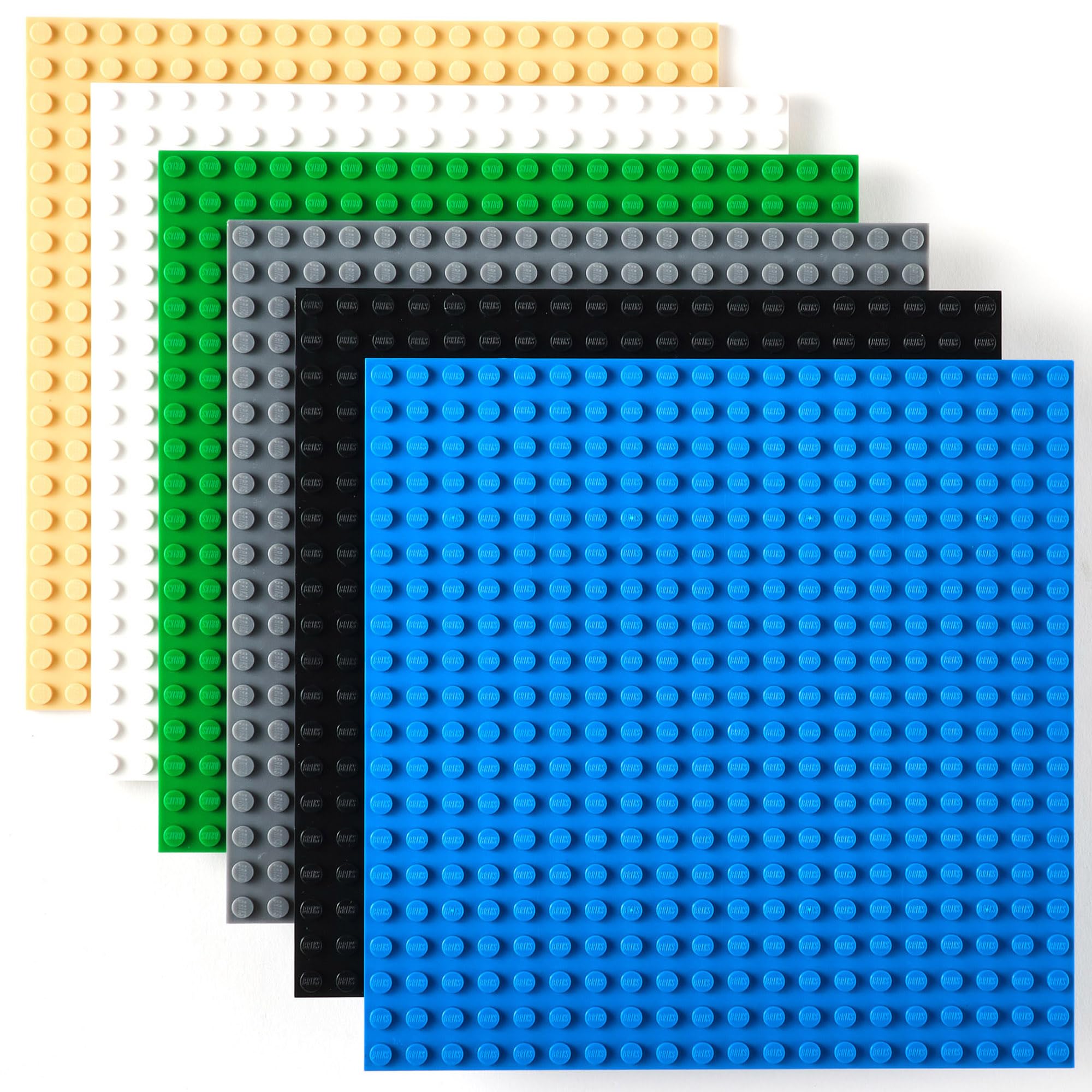 Stackable 6x6 Baseplates 12 Pack Compatible Large Brick Boards