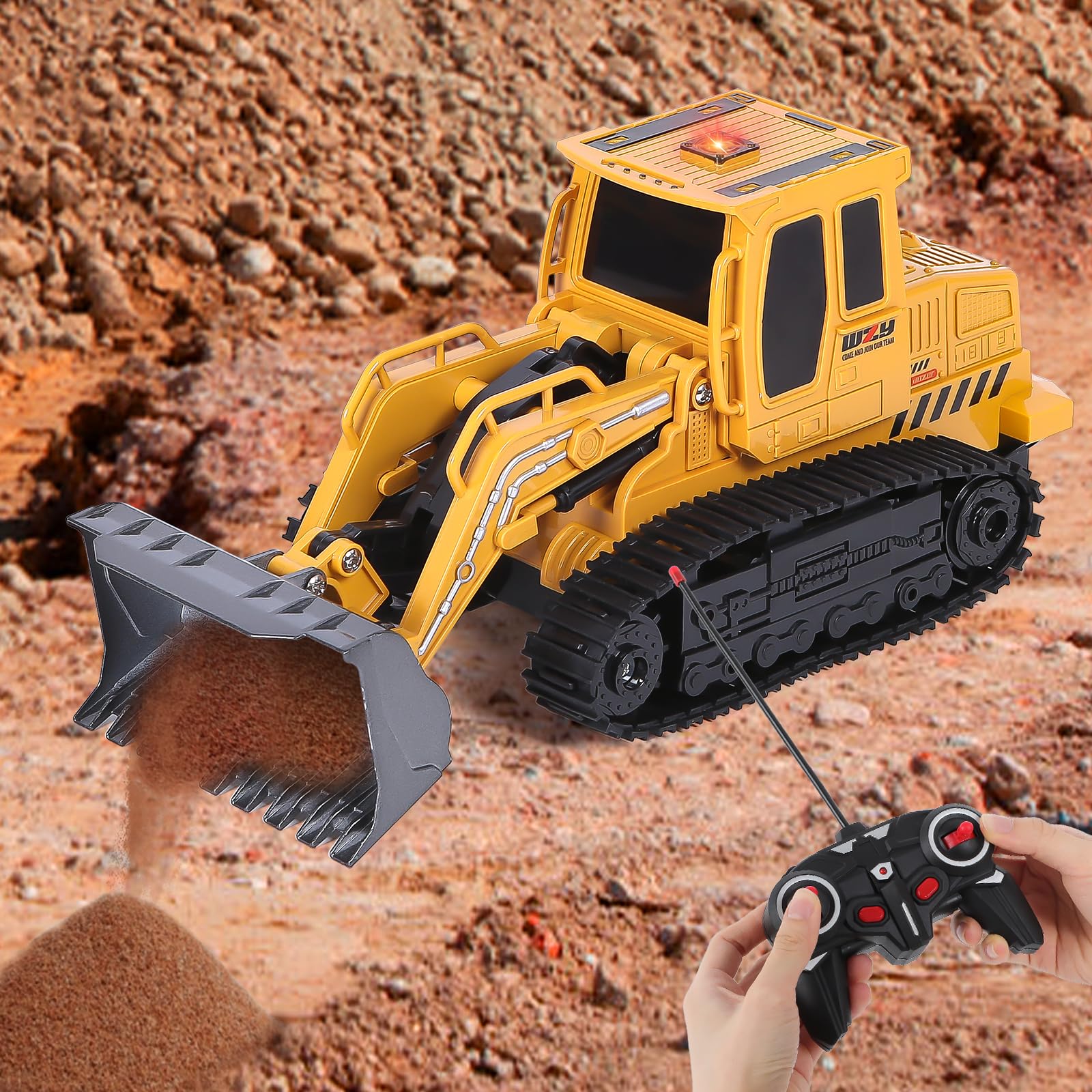 Remote-Control Toy 1:24 Scale, 6-Channel RC Construction Truck