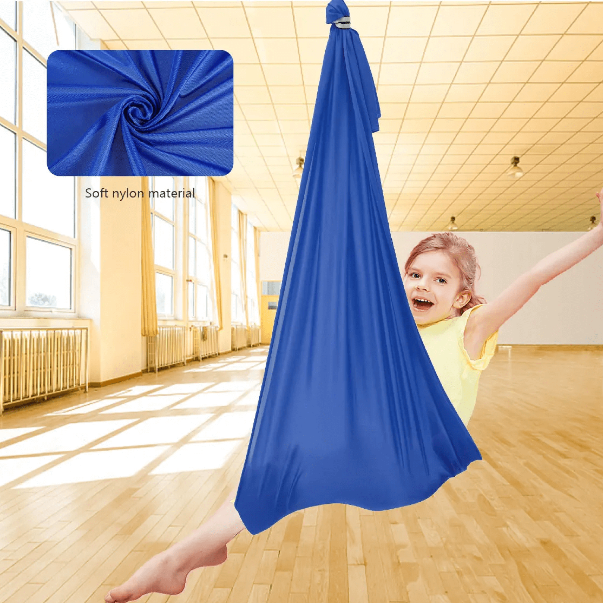 Flexible Fabric Hammock Swing for Kids and Adults – Indoor Outdoor Use