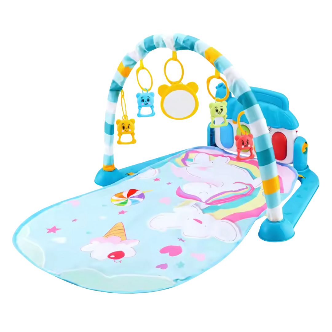 Baby Activity Gym with Kick Piano, Hanging Toys 0-36 Months Blue/Pink