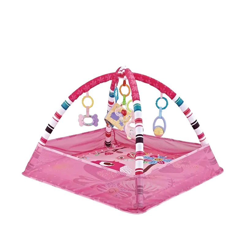 Baby Play Mat with Hanging Toys – Washable, Soft & Sensory-Friendly
