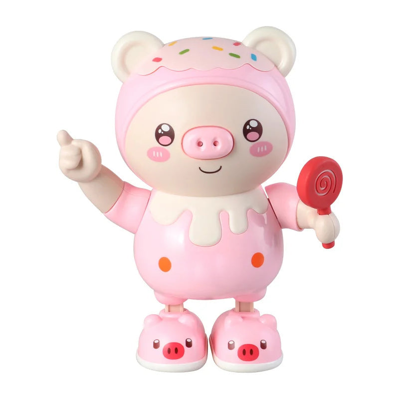 Dancing Singing Pig Toy with Lights and Sounds, Pink & Blue