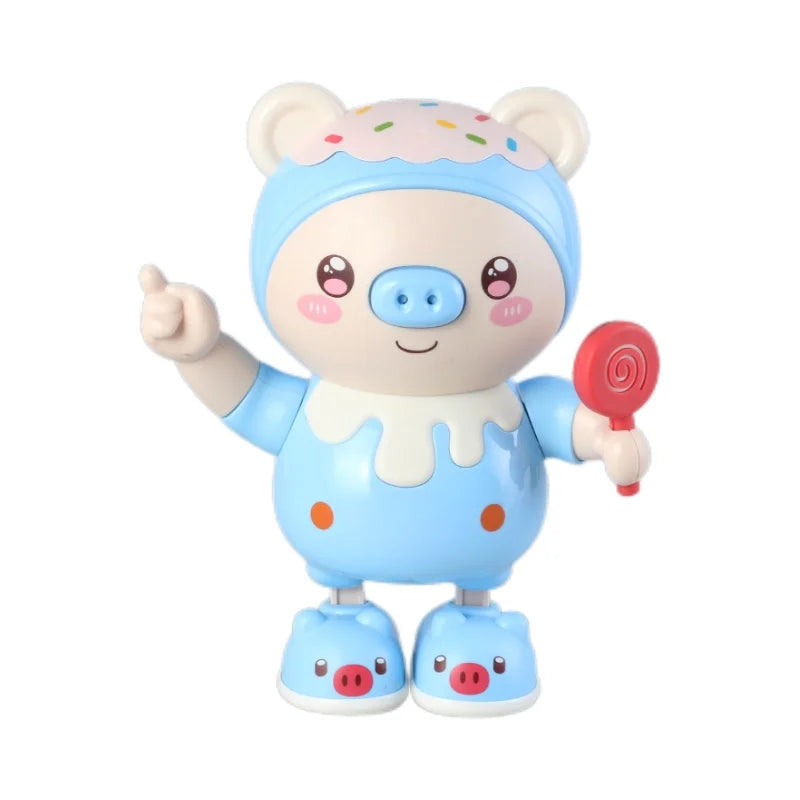 Dancing Singing Pig Toy with Lights and Sounds, Pink & Blue