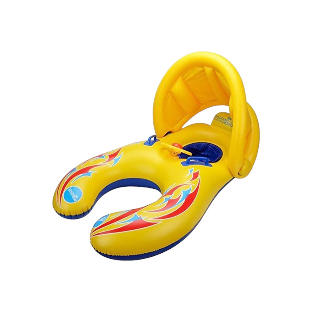 Inflatable Baby Pool Float with Sunshade 18 to 36 months