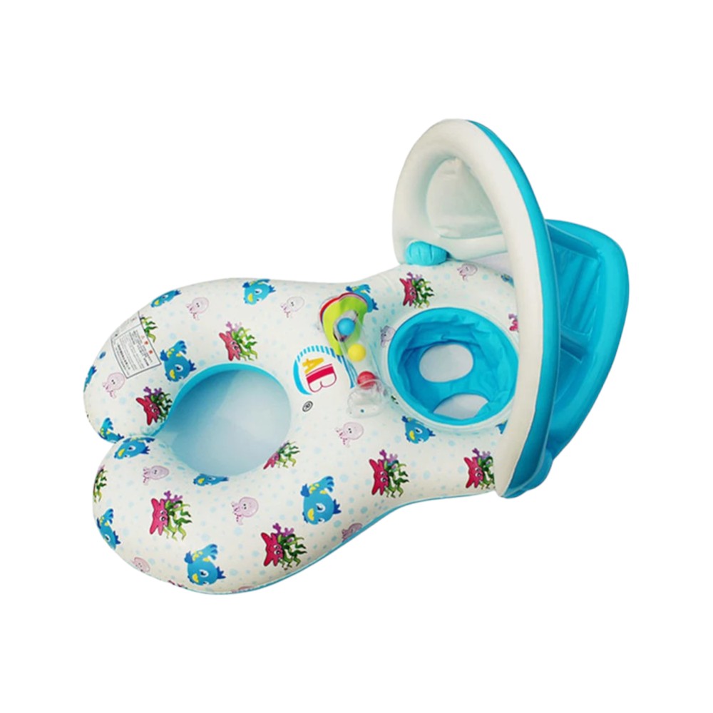Inflatable Baby Pool Float with Sunshade 18 to 36 months