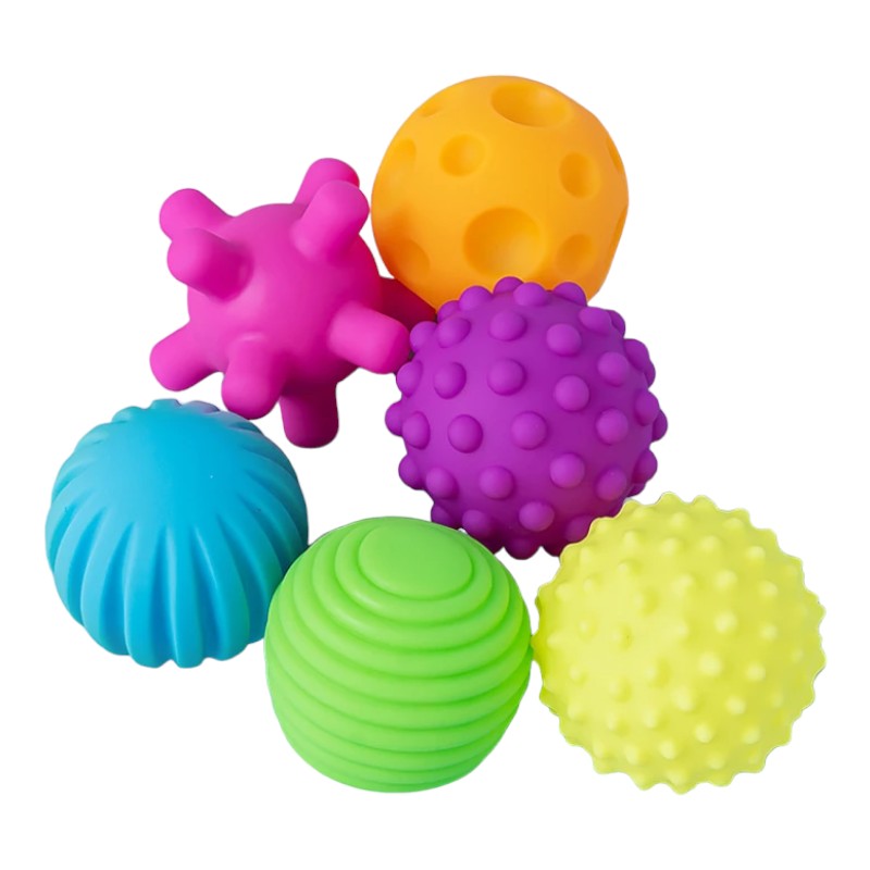 Silicone Rattle Balls, Multi-Textured Grip and Acoustic Stimulation