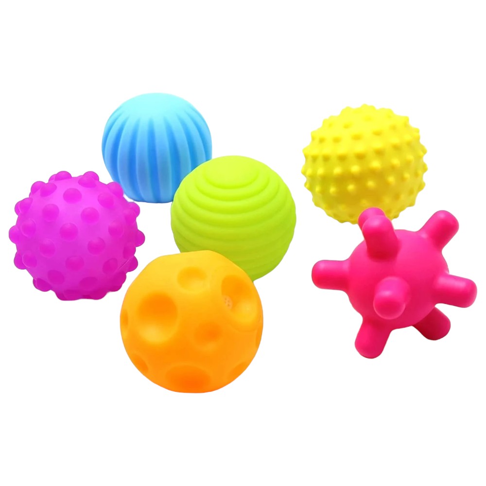 Silicone Rattle Balls, Multi-Textured Grip and Acoustic Stimulation
