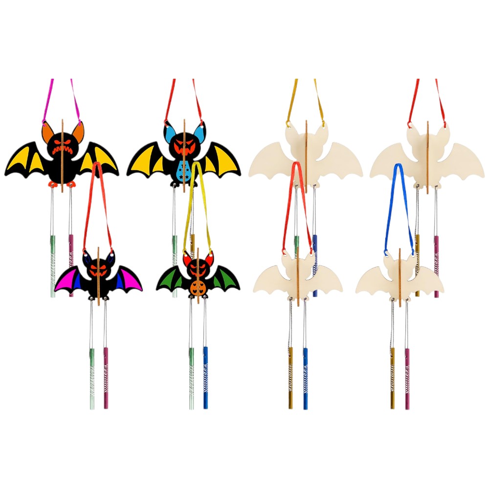 Halloween Wind Chime Craft Kit Monster, Bat, Birds & More DIY Fun