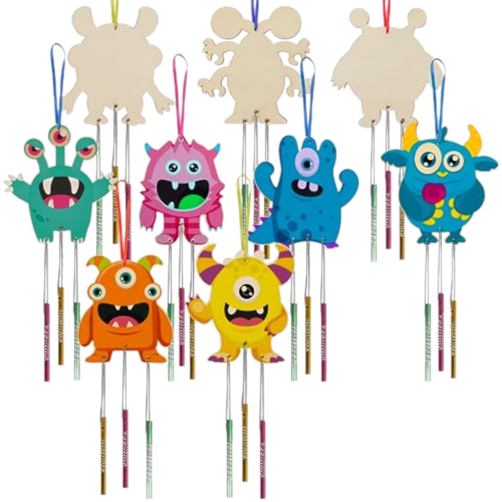 Halloween Wind Chime Craft Kit Monster, Bat, Birds & More DIY Fun