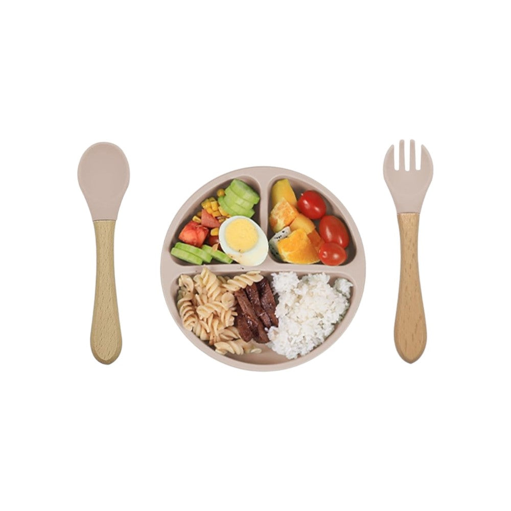 10-Piece Baby Feeding Set, Silicone Plates, Bowl, Bibs, Spoon