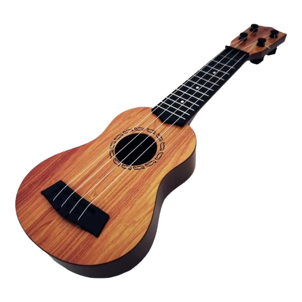 17-Inch Ukulele Toy with Wood-Look Finish and 4 Strings for Ages 3–7