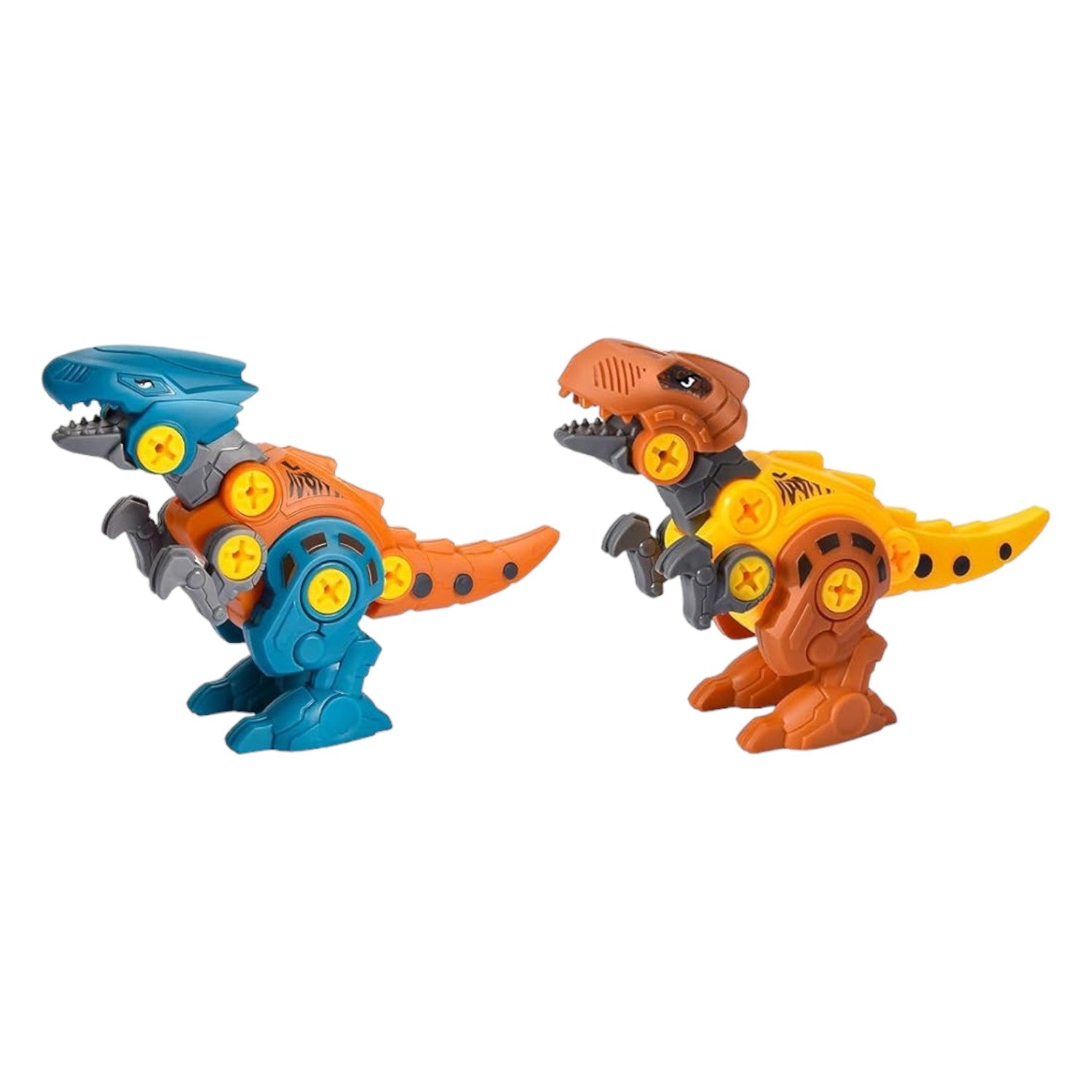 4-Pack Dinosaur Construction Toy Set with Screwdriver & Tools