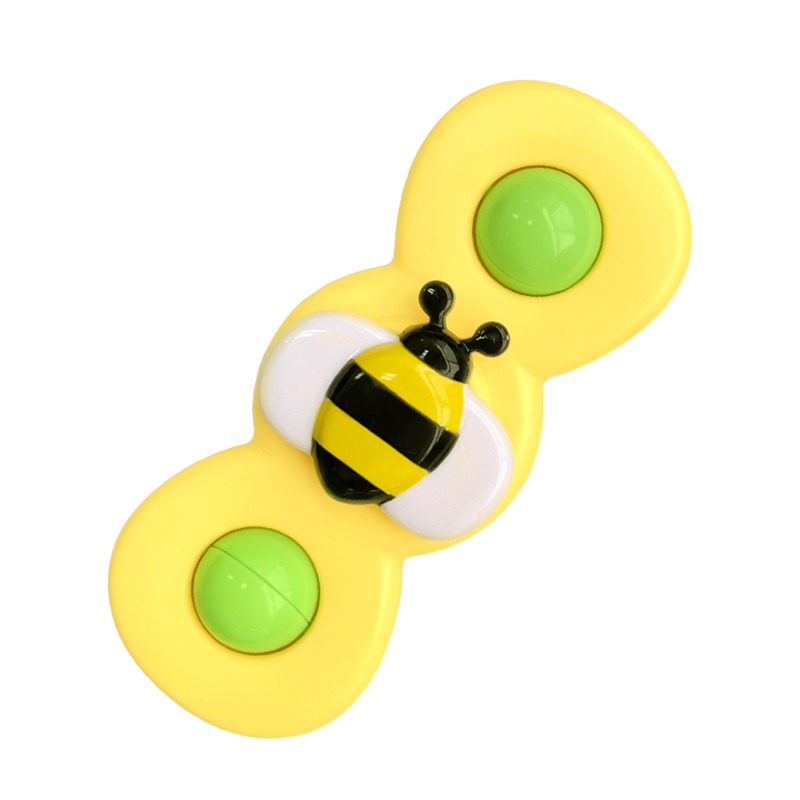 3 Baby Suction Spinner Toys Rotating Sensory Animal Set