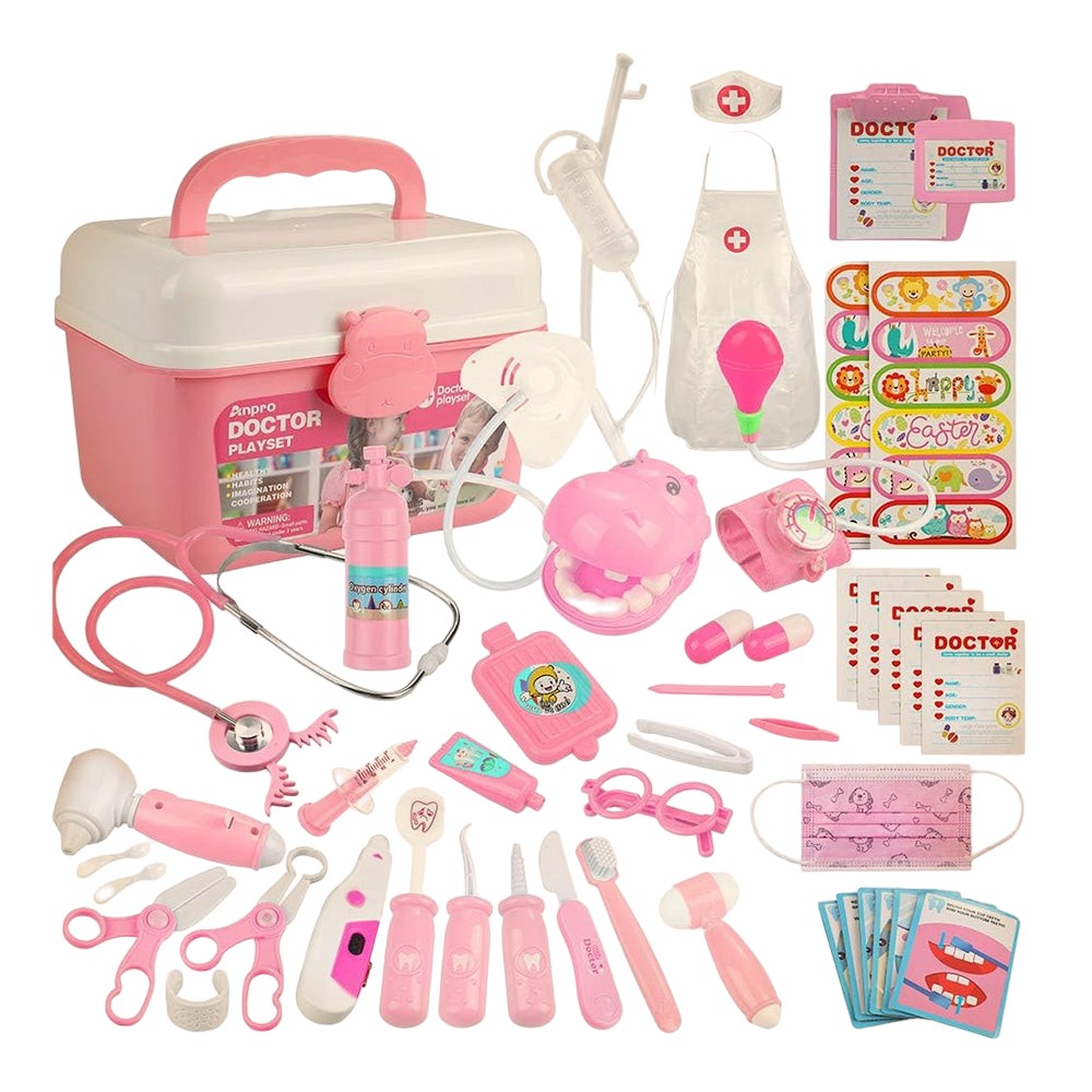 Kids Doctor Kit, Stethoscope & Role Play Set, Blue & Pink