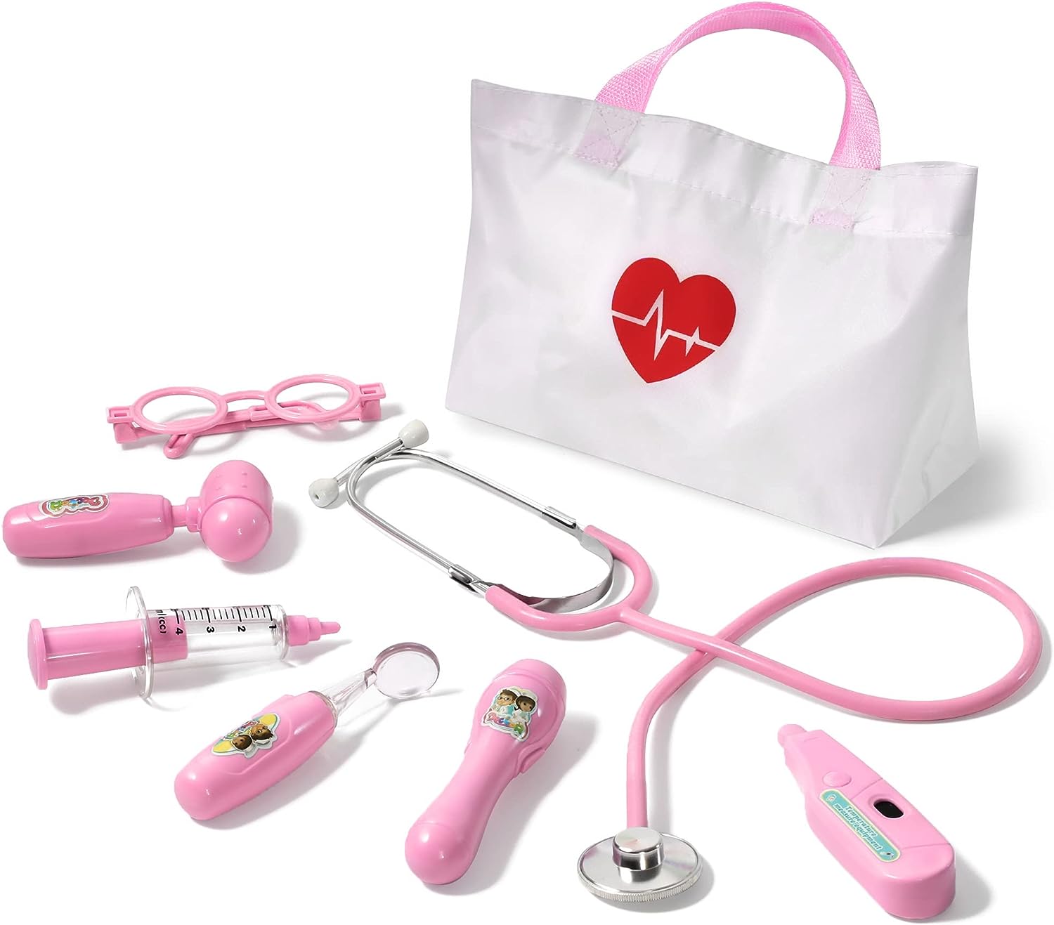 Kids Doctor Kit, Stethoscope & Role Play Set, Blue & Pink