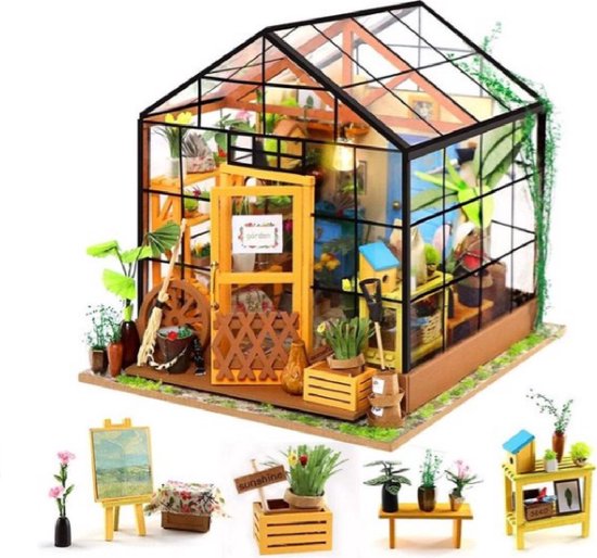 Miniature house Kit with Furniture DIY Gift for Adults and Kids