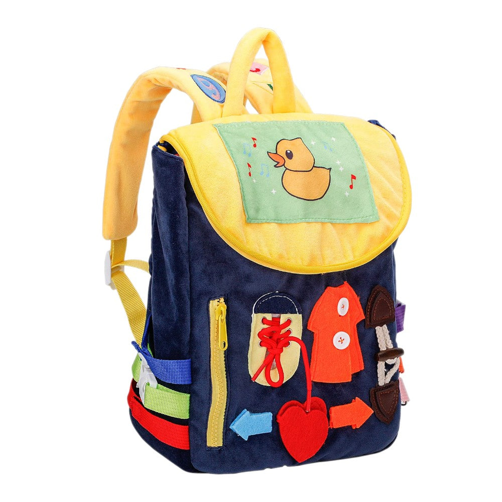 Busy Board /Backpack 4 Layers, Fine Motor Skills, Travel Toy