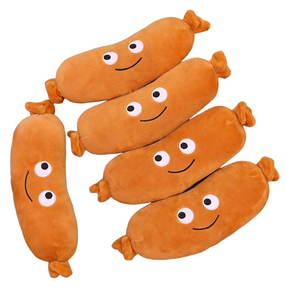 Sausage-Shaped Plush Pillow