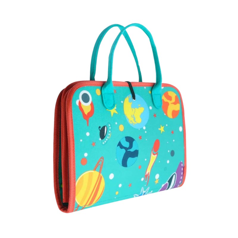 Montessori Busy Board with 5 Layers – Zippers, Buckles & Clock