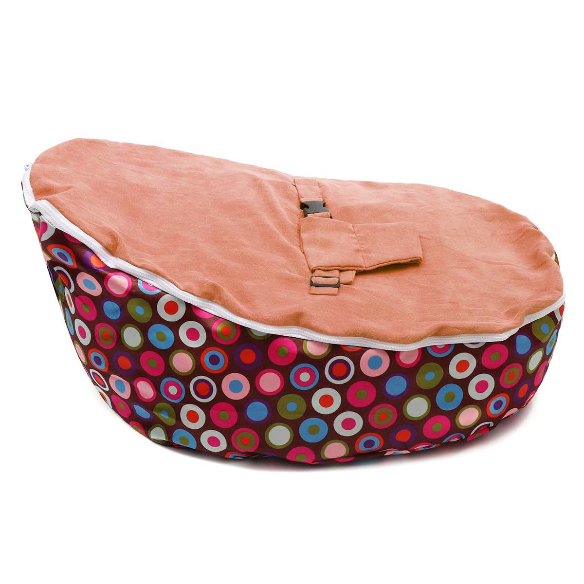 Baby Bean Bag Lounger with Adjustable Support Harness, Washable Cover