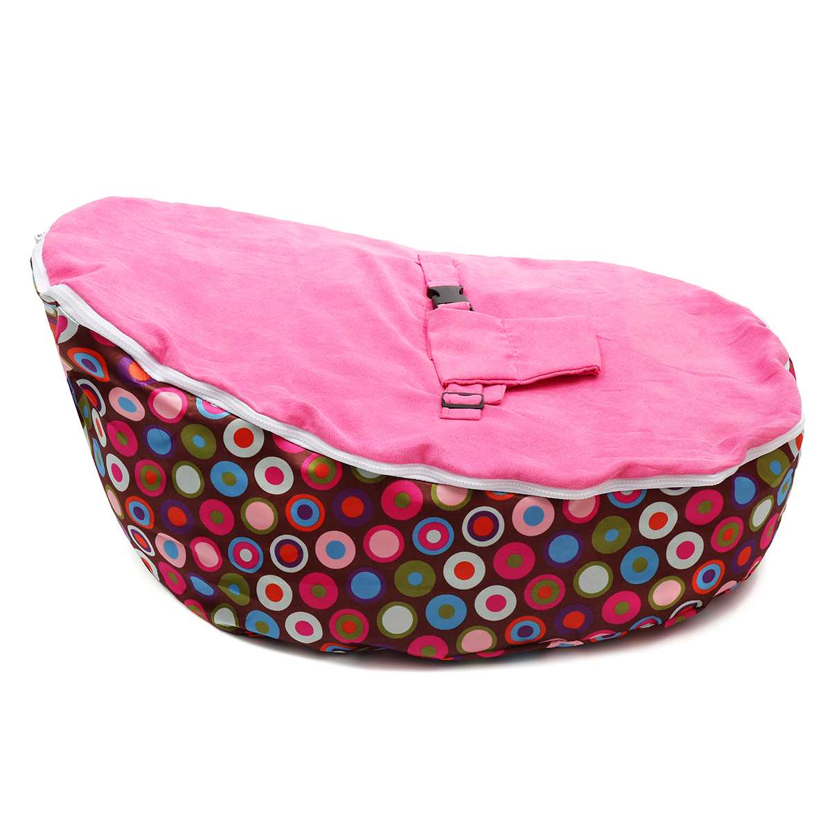 Baby Bean Bag Lounger with Adjustable Support Harness, Washable Cover