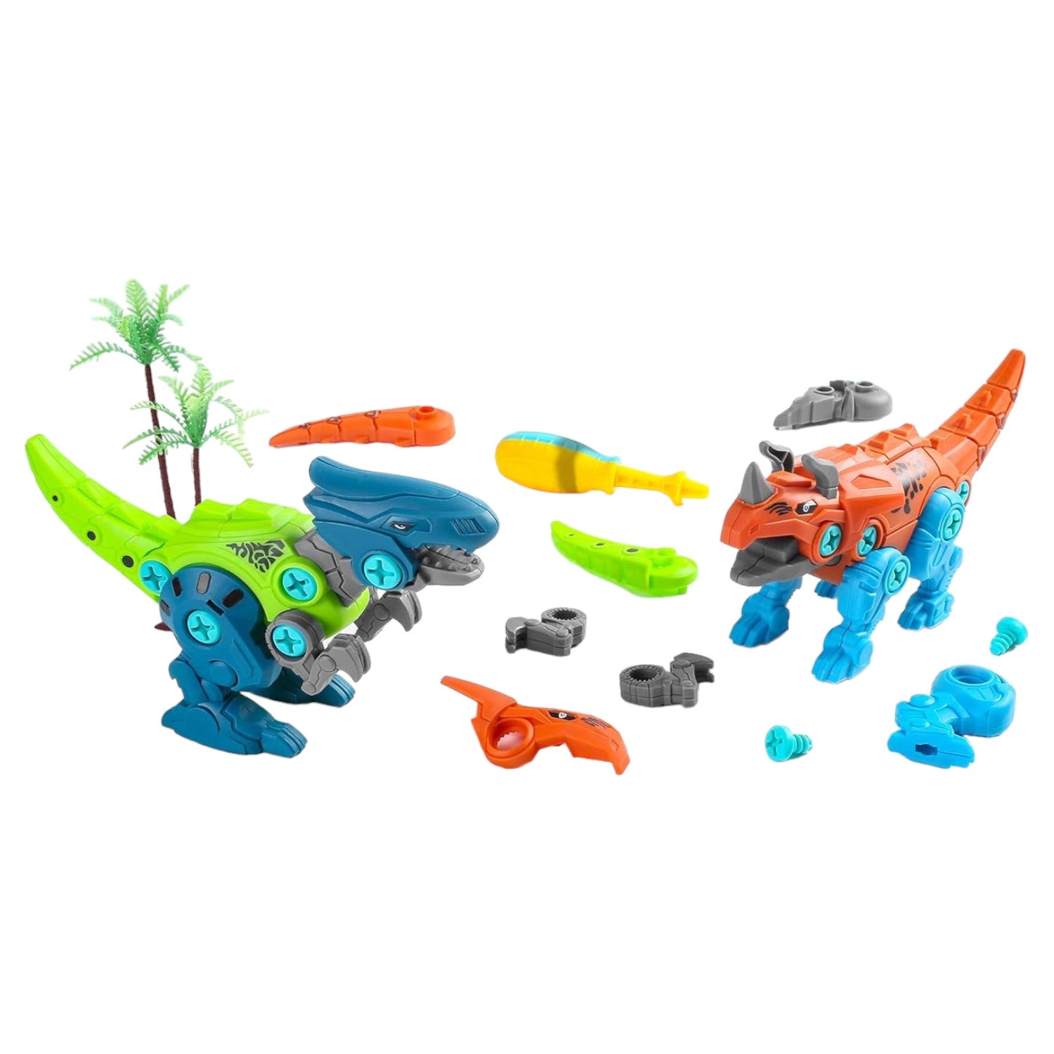 Dinosaur Multicolor Figure Set with Storage Box for Kids